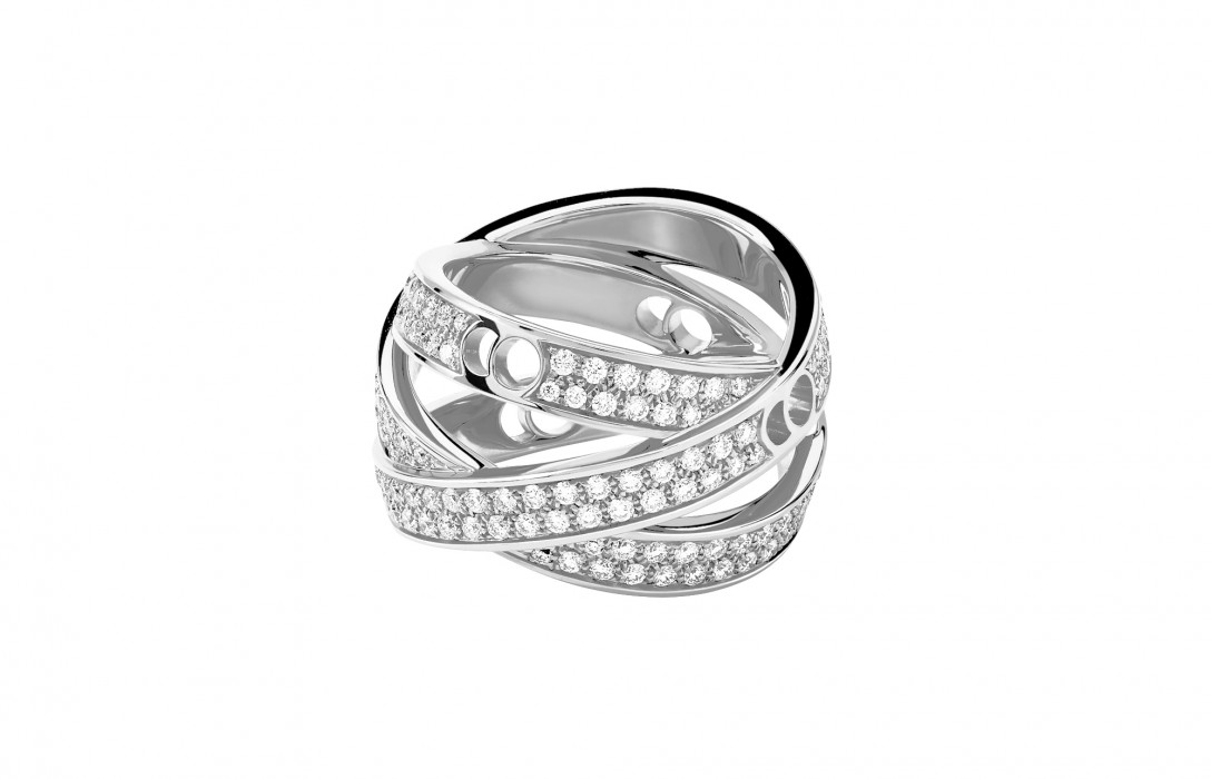 Bague ECLIPSE Couture en or blanc 18K - Vue 1 - Courbet