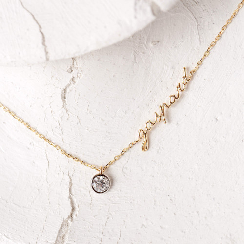 Collier Origine VLP or recyclé 18K et diamants de synthèse- Courbet