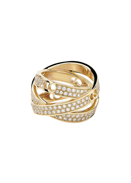 Bague ECLIPSE Couture en or jaune recyclé 18K et diamants de synthèse - Vue 1 - Courbet