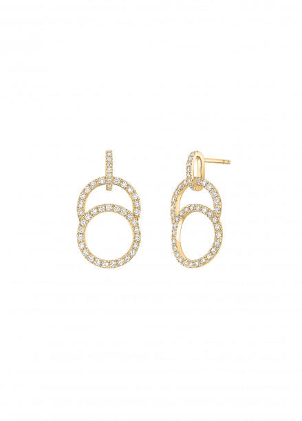 Boucles d'oreilles Celeste - Or jaune 18K (4,20 g), diamants 0,85 ct - Courbet