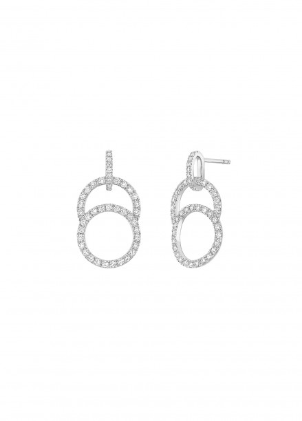 Boucles d'oreilles Celeste - Or blanc 18K (4,20 g), diamants 0,85 ct - Courbet