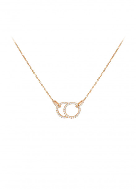 Collier Celeste - Or rose 18K (5,00 g), diamants 0,48 ct - Courbet