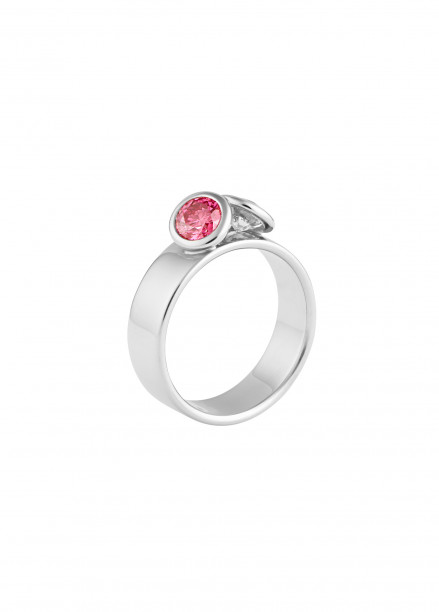 Bague 2 Courbet - Or blanc 18K (7,00g), 2 diamants (1 rose) 1ct - Courbet