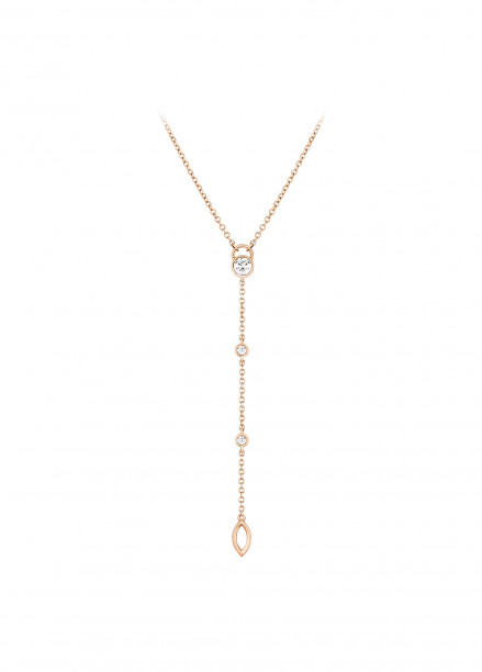 Collier Cravate CO en or rose - Courbet