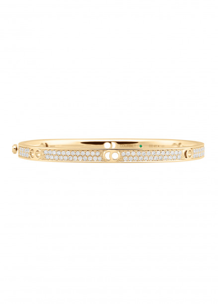 Jonc Eclipse petit modèle - Or jaune 18K (24,00 g), diamants 1,45 carats - Courbet