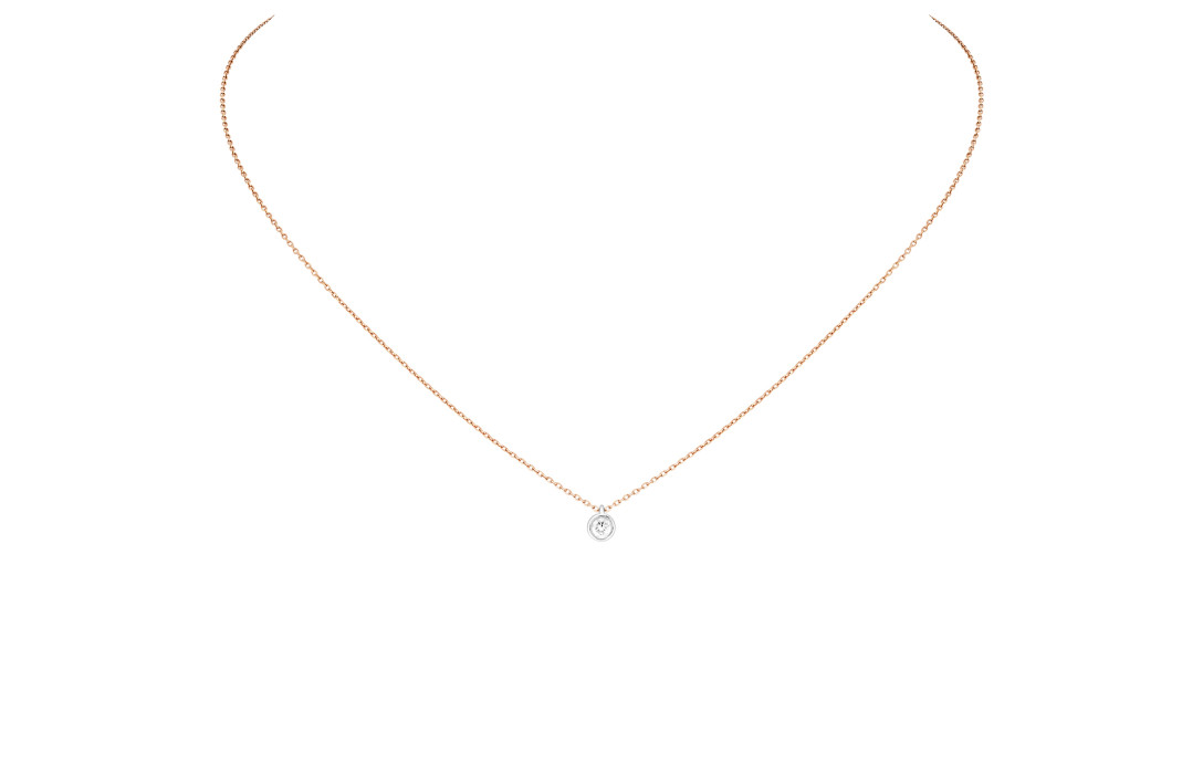 Collier Origine - Or rose 18K (1,70 g), diamant 0,10 ct - Courbet