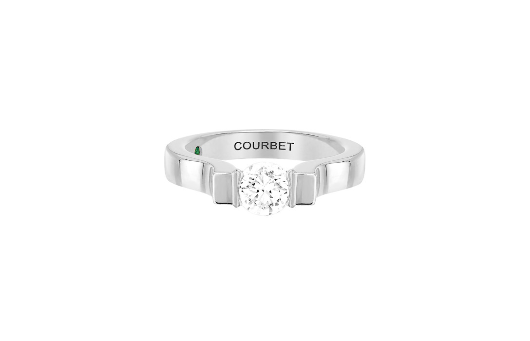 Bague Icone - Or blanc 18K (8,00 g), diamant 0,7 ct - Courbet