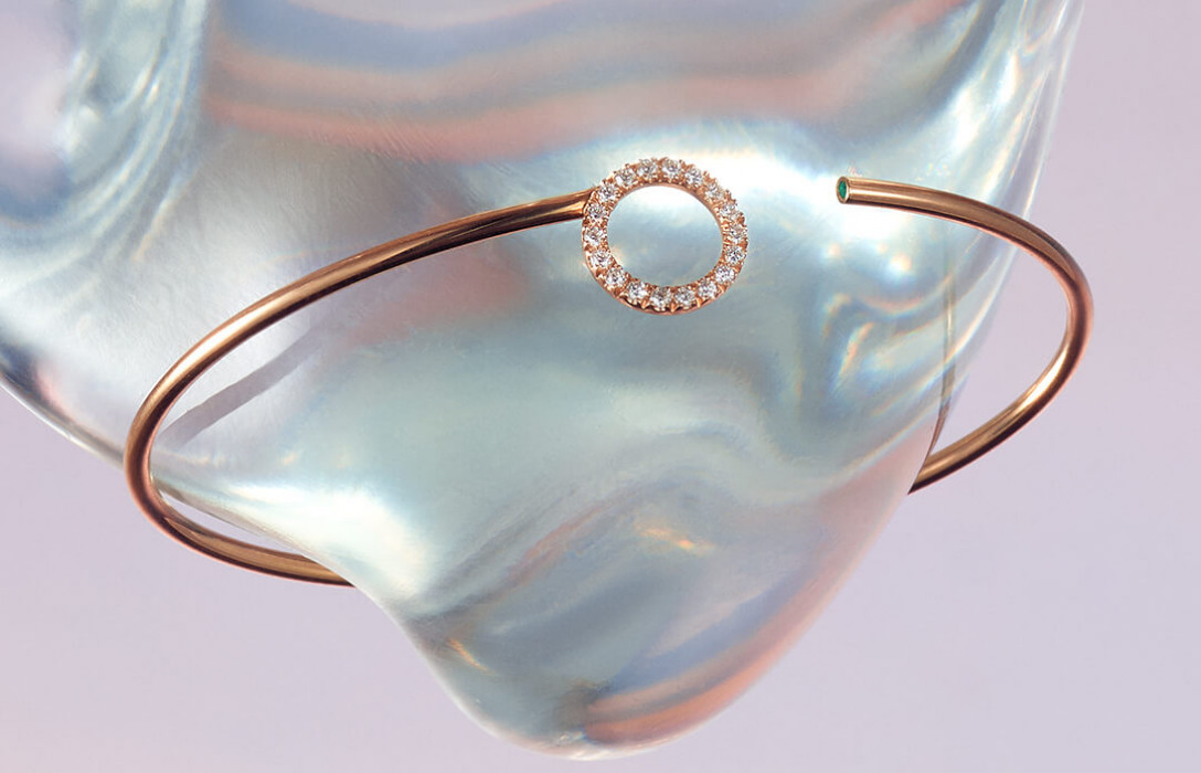 Bracelet O2 - Or rose 18K (4,00 g), diamants 0,18 carat - Courbet