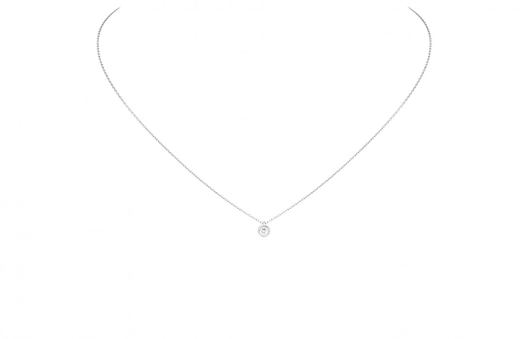 Collier Origine - Or blanc 18K (1,70 g), diamant 0,10 ct - Courbet