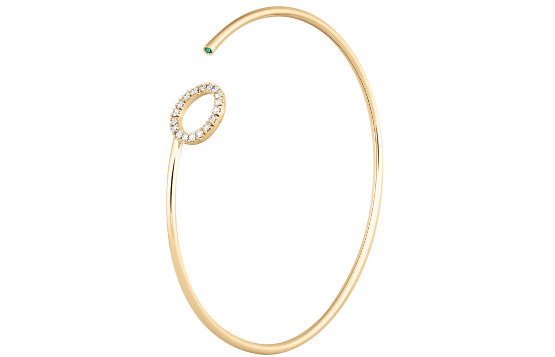 Bracelet Jonc O2 - Or jaune 18K (4,00 g), diamants 0,18 carat - Courbet