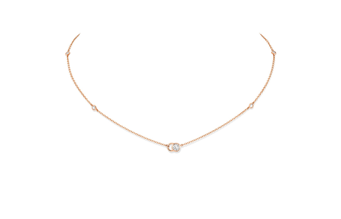 Collier CO en or rose 0,2carats - Courbet