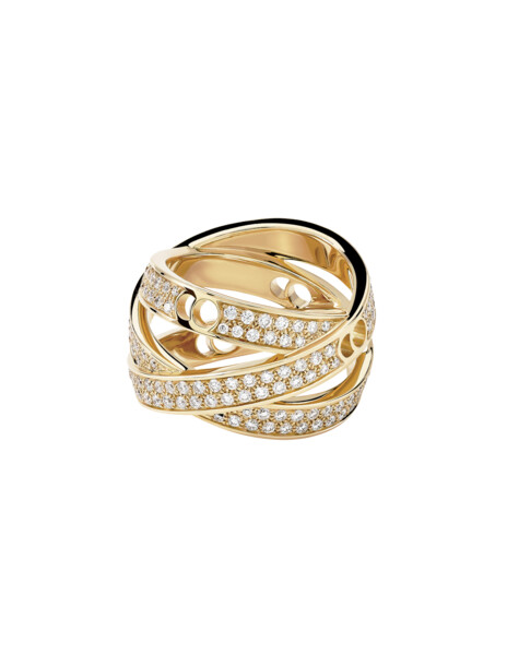 Bague ECLIPSE Couture en or jaune recyclé 18K et diamants de synthèse - Vue 1 - Courbet