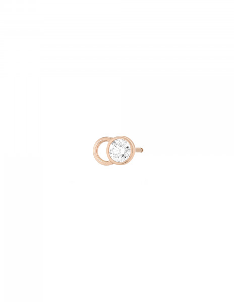 Mono Boucle d'Oreille puce CO en or rose - Courbet