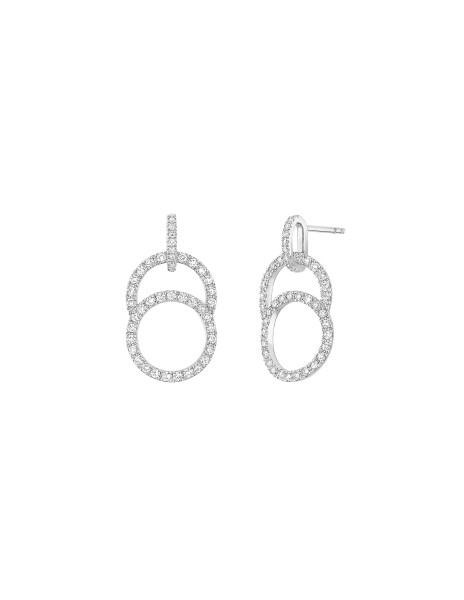 Boucles d'oreilles Celeste - Or blanc 18K (4,20 g), diamants 0,85 ct - Courbet