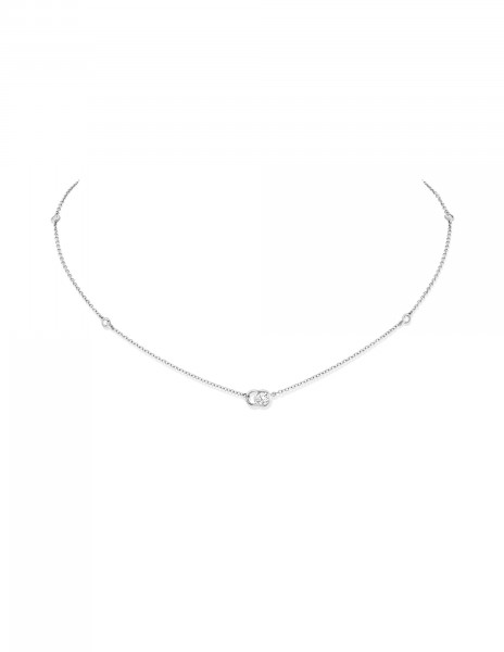 Collier CO en or blanc 0,2carats - Courbet