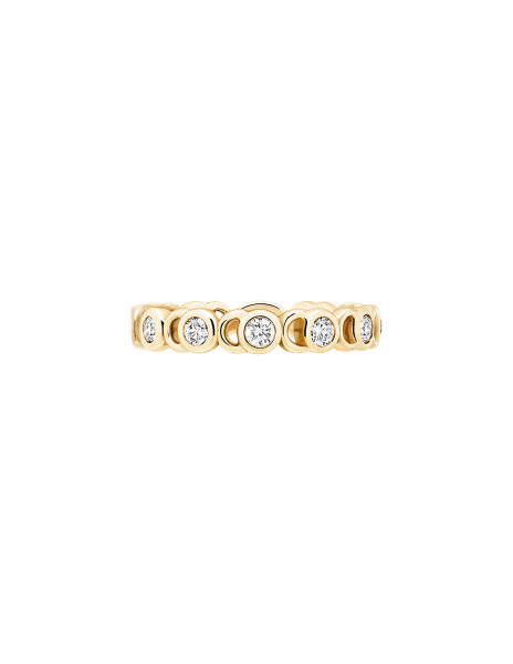 Bague Or Jaune et Diamants de synthèse 0,55 ct - CO - Courbet - Face - Courbet