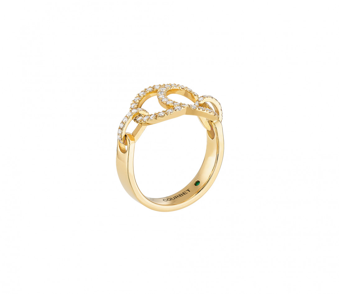 Bague Celeste - Or jaune 18K (5,20 g), diamants 0,50 ct - Vue 2