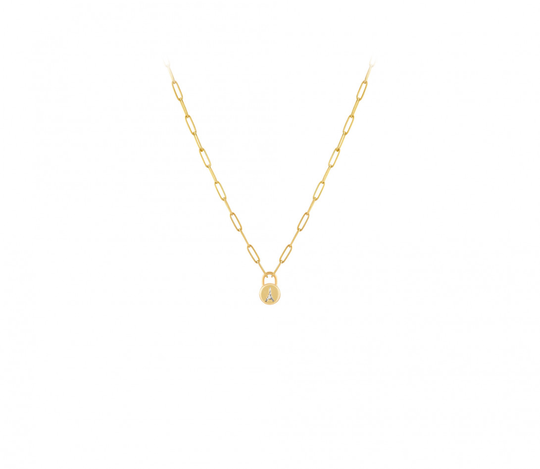 Collier Pont des Arts - Or jaune 18K (5,80 g), diamant 1,34 ct - Vue 2