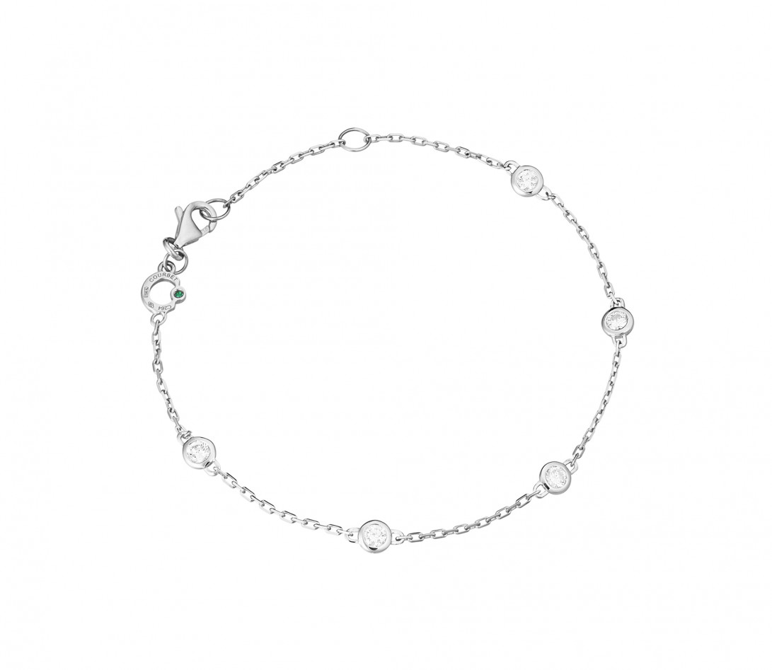Bracelet Origine - Or blanc 18K (2,20 g), diamants 0,5 cts - Rond