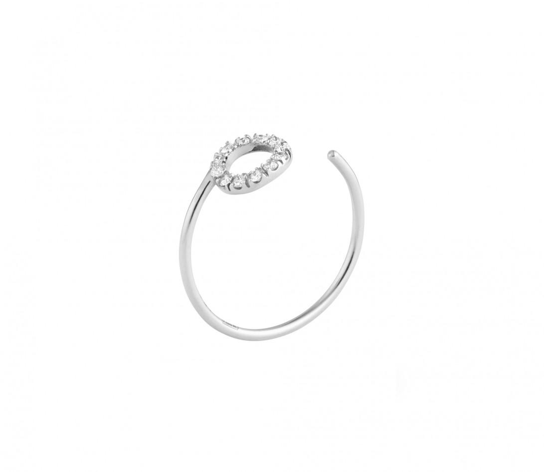 Bague O2 - Or blanc 18K (0,90 g), diamants 0,10 ct - Vue 3