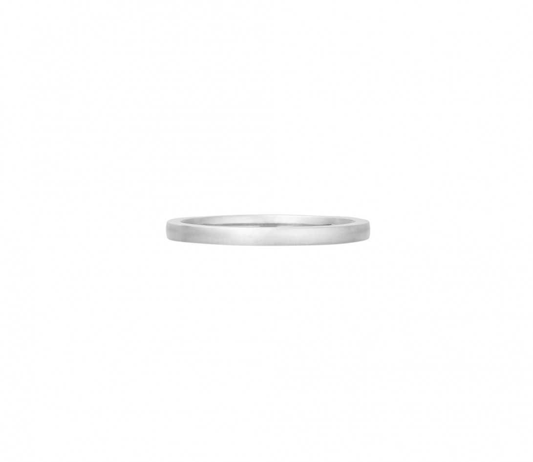 Alliance (1,8 mm) - Or blanc 18K (2,00 g) - Face