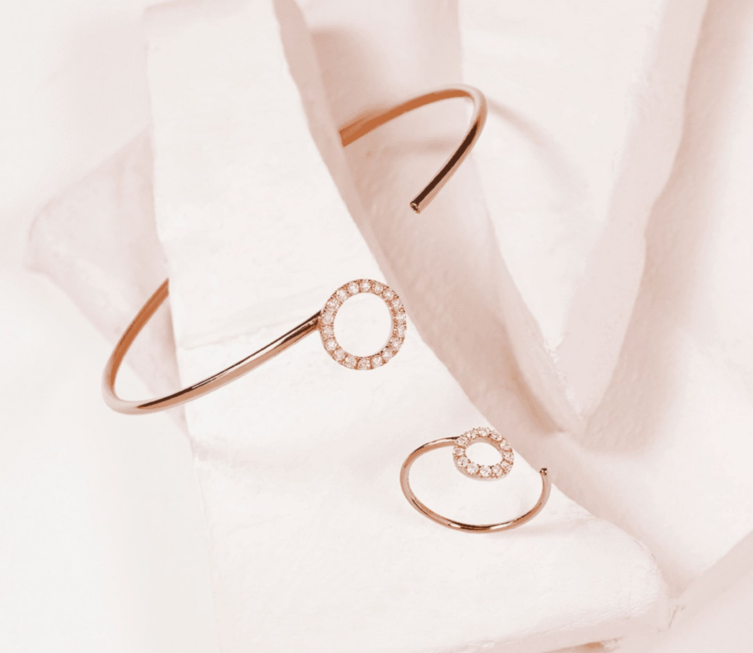 Bague O2 - Or rose 18K (0,90 g), diamants 0,10 ct - Vue 6