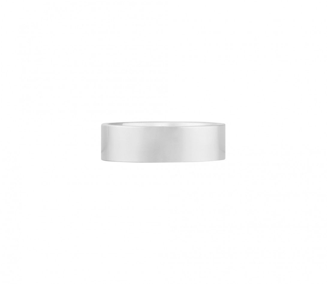 Alliance (6 mm) - Or blanc 18K (8,70 g) - Face