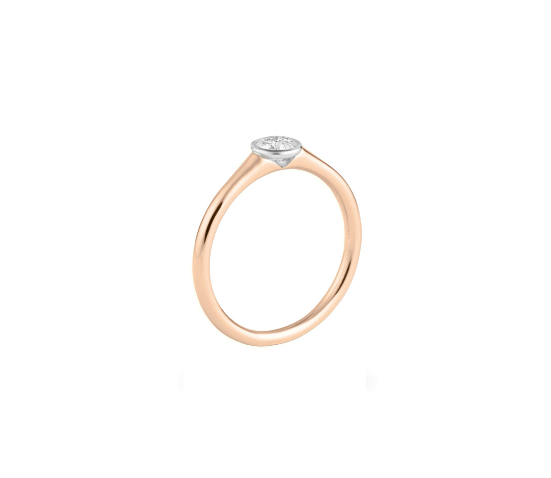 Bague Origine - Or rose 18K (3,00 g), diamant 0,70 ct - Vue 3