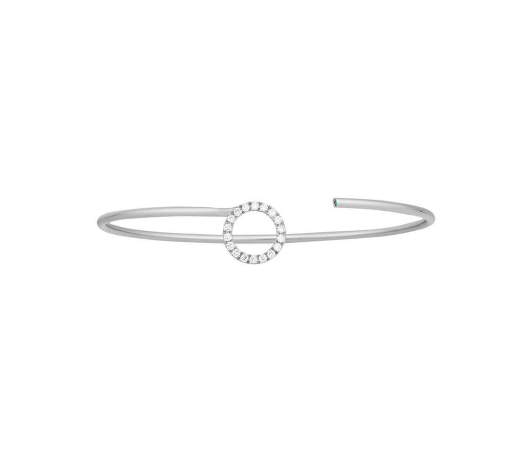 Bracelet O2 - Or blanc 18K (4,00 g), diamants 0,18 cts - Face