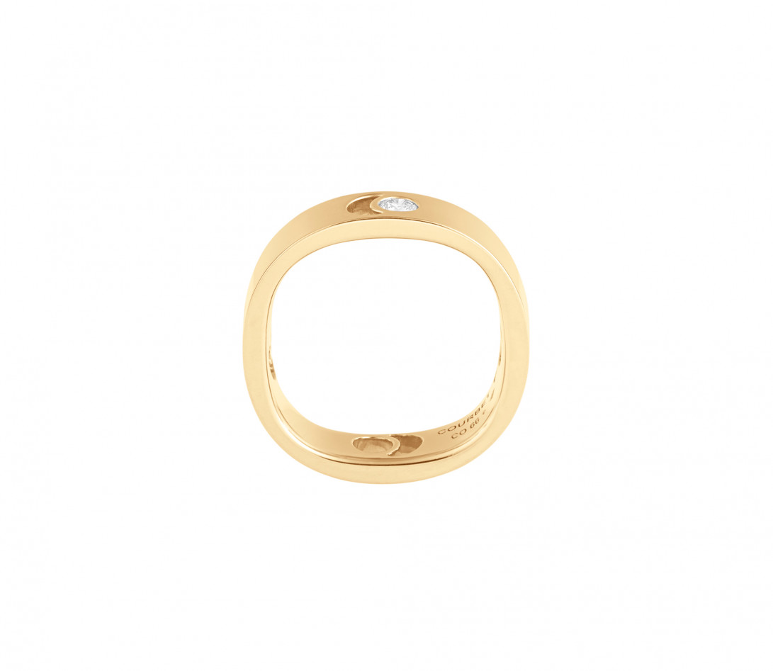 Bague Eclipse grand modèle - Or jaune 18K (7,80 g), diamant 0,10 ct - Vue 2