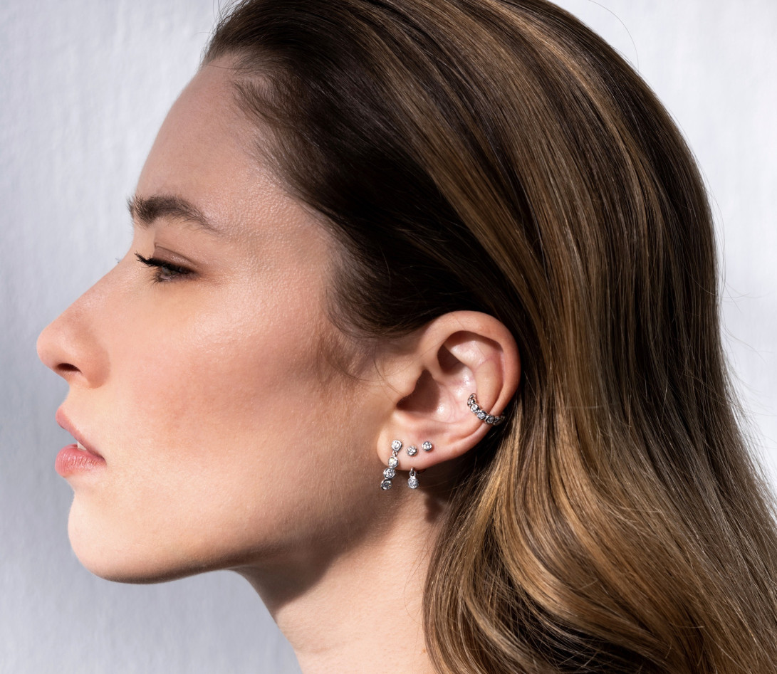 Ear cuff ORIGINE en or blanc