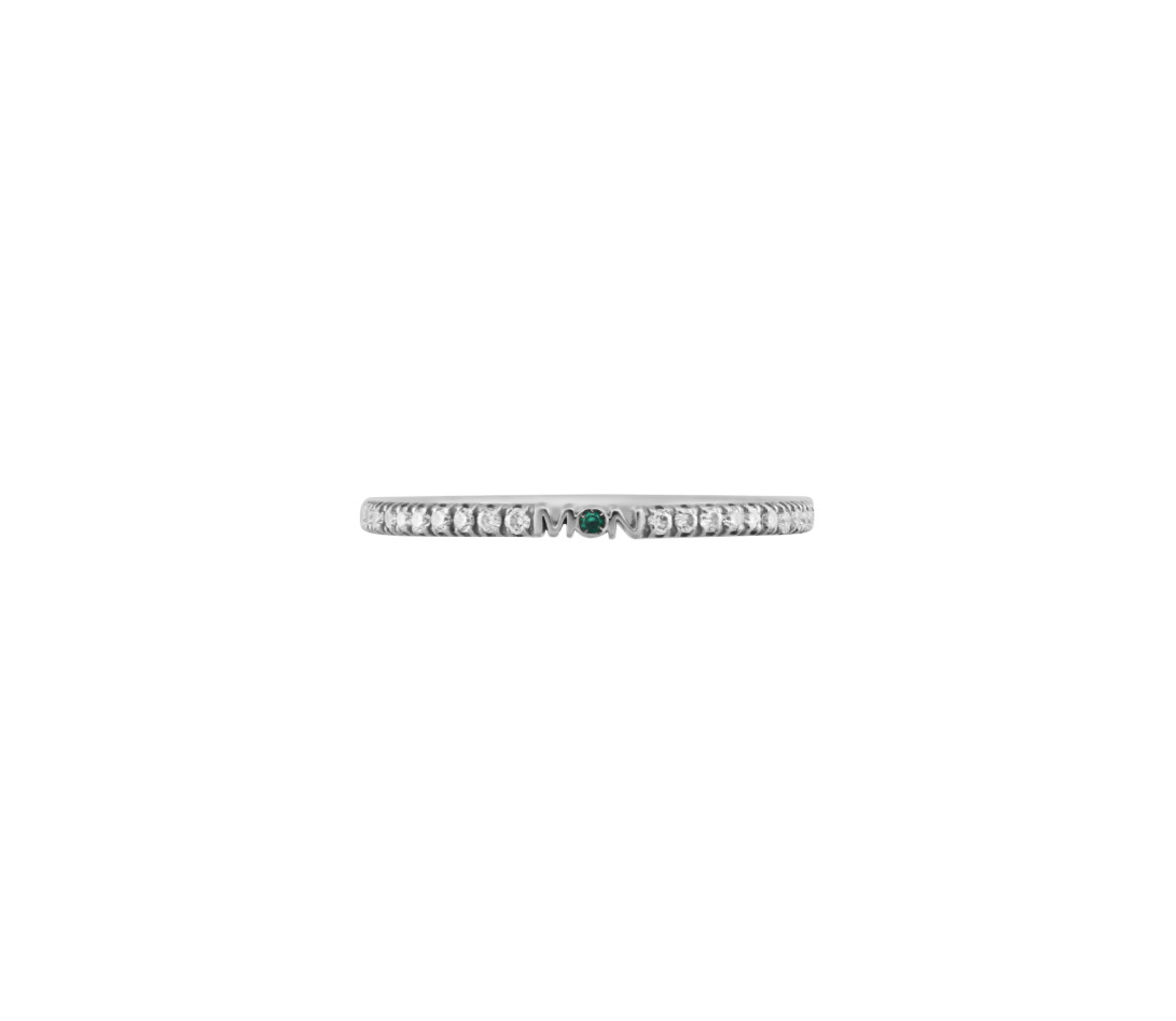 Alliance full-pavée (1,4 mm) - Or blanc 18K (1,00 g), diamants 0,20 ct