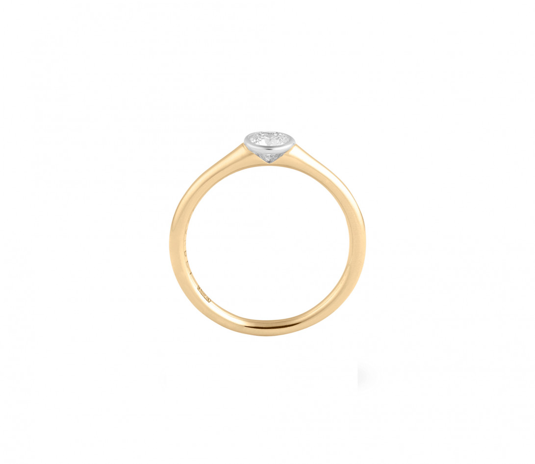 Bague Origine - Or jaune 18K (3,00 g), diamant 0,70 ct - Vue 2