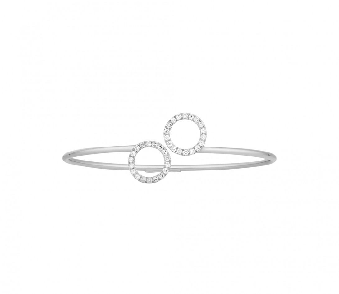 Bracelet O2 - Or blanc 18K (5,00 g), diamants 0,36 cts - Face