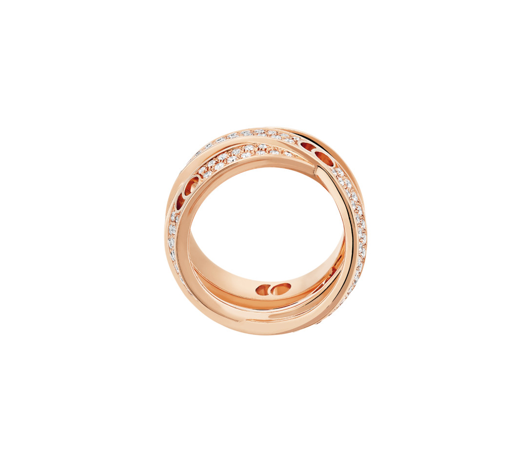 Bague ECLIPSE Couture en or rose recyclé 18K et diamants de synthèse - Courbet - Vue 3