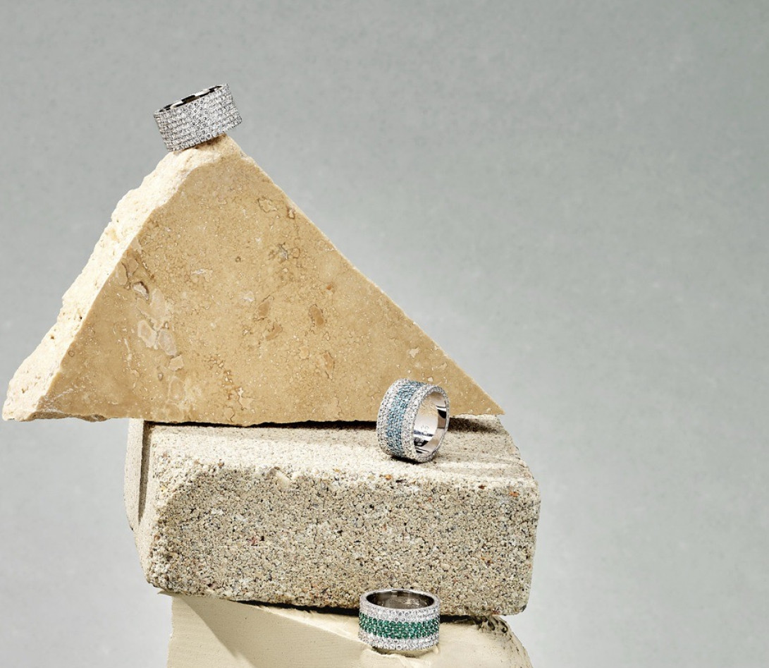 Bague TENNIS blanche en or blanc 18k