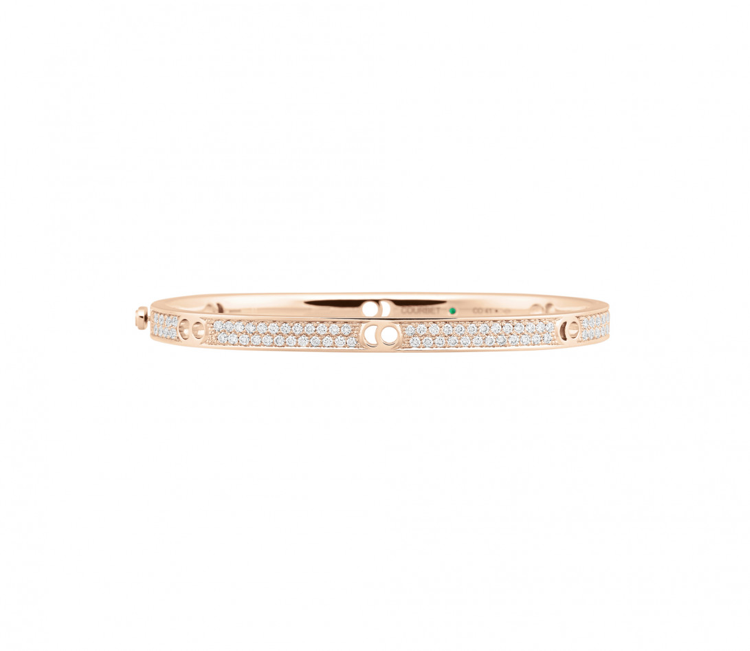 Bracelet Or Rose et Diamants de synthèse 1,5 cts - Eclipse - Courbet - Face