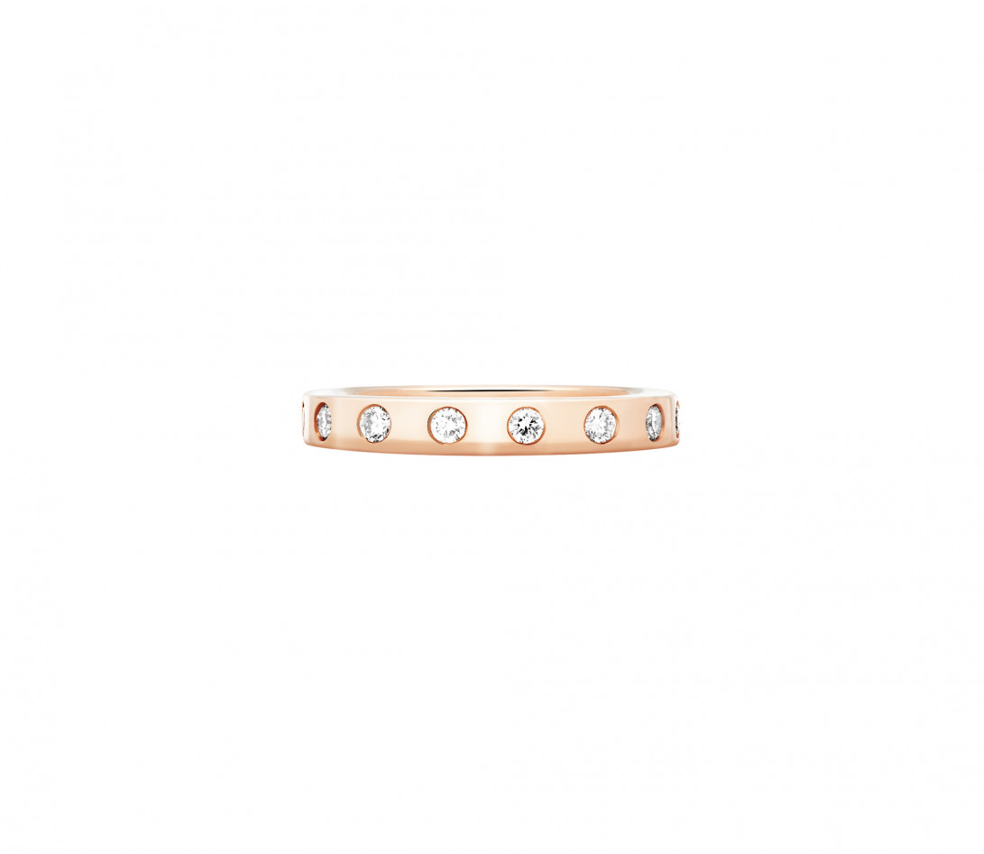 Bague Or Rose et Diamants de synthèse 0,67 ct - Eclipse - Vue 1