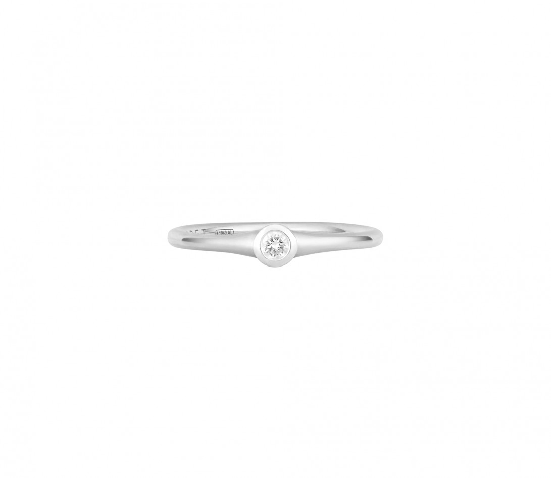 Bague Origine - Or blanc 18K (2,60 g), diamant 0,10 ct - Face