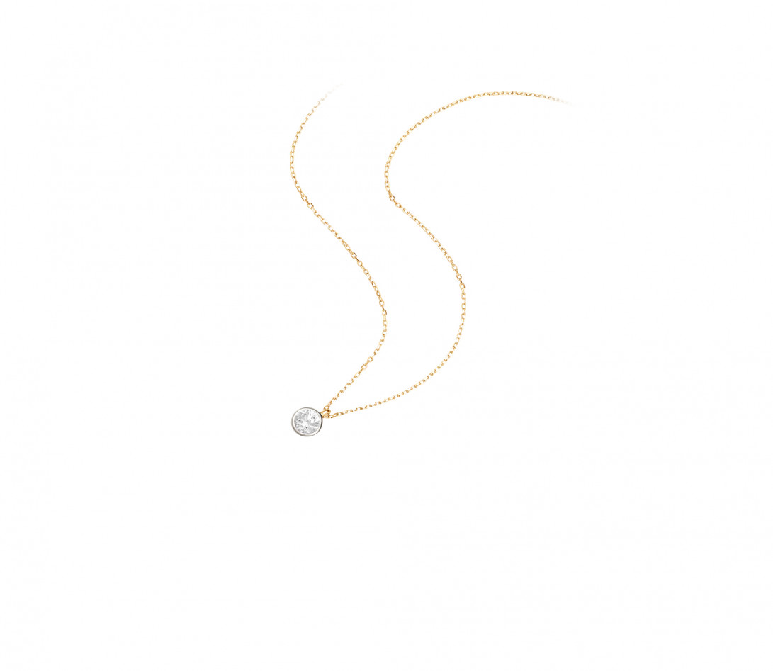 Collier Origine - Or jaune 18K (1,70 g), diamants 0,3 cts - Vue 2