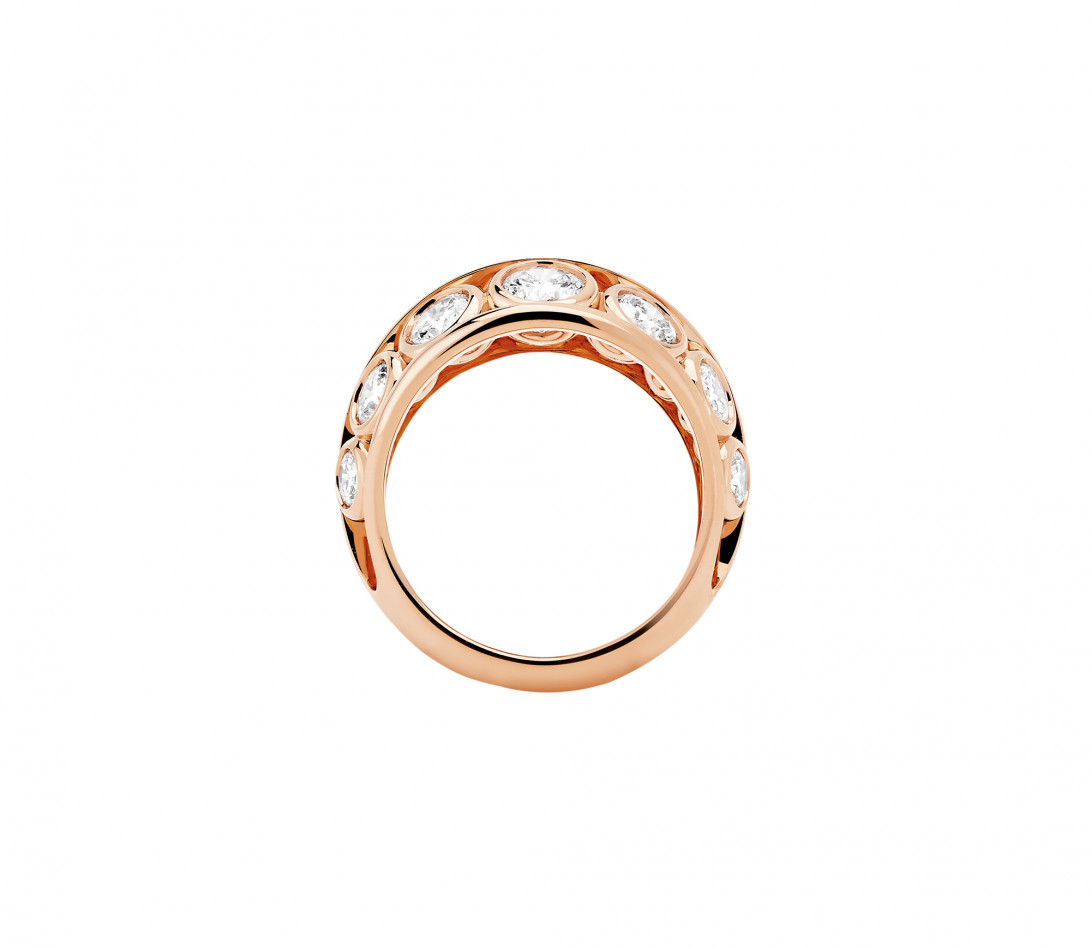 Bague ORIGINE Couture en or rose recyclé 18K et diamants de synthèse - Vue 3