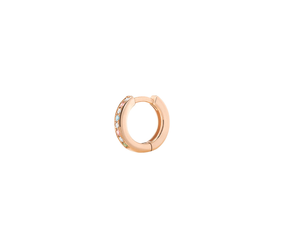 Mono boucle d’oreille créole MARZIA X COURBET en or rose - packshot 2 - Courbet