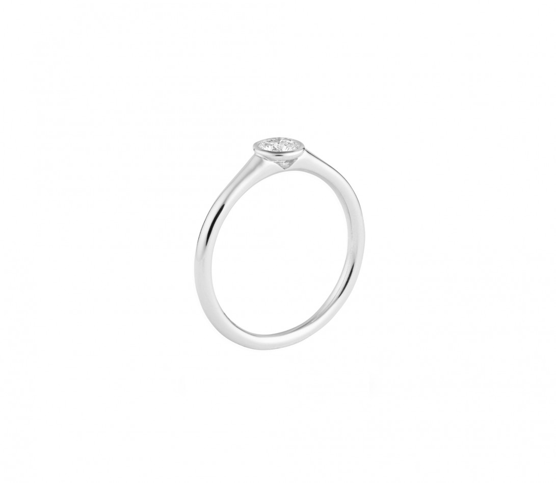 Bague Origine - Or blanc 18K (3,00 g), diamant 0,30 ct - Vue 3