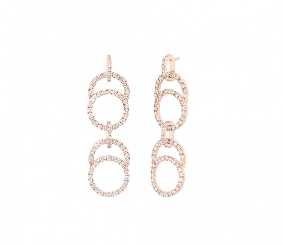 Boucles d'oreilles Céleste en or rose - Courbet - Vue 1