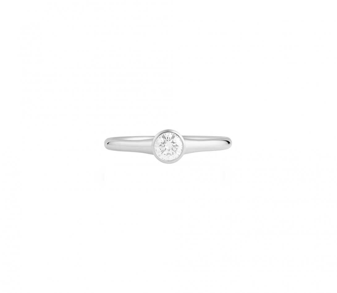 Bague Origine - Or blanc 18K (3,00 g), diamant 0,50 ct - Face