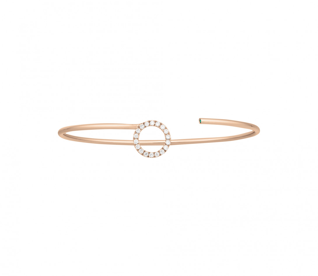 Bracelet O2 - Or rose 18K (4,00 g), diamants 0,18 cts - Face