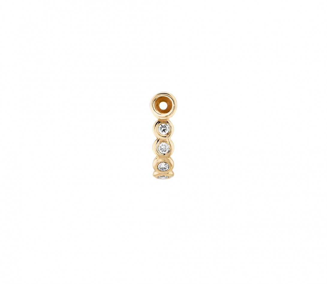 Accessoire mono boucle d'oreille ORIGINE en or jaune - Vue 2