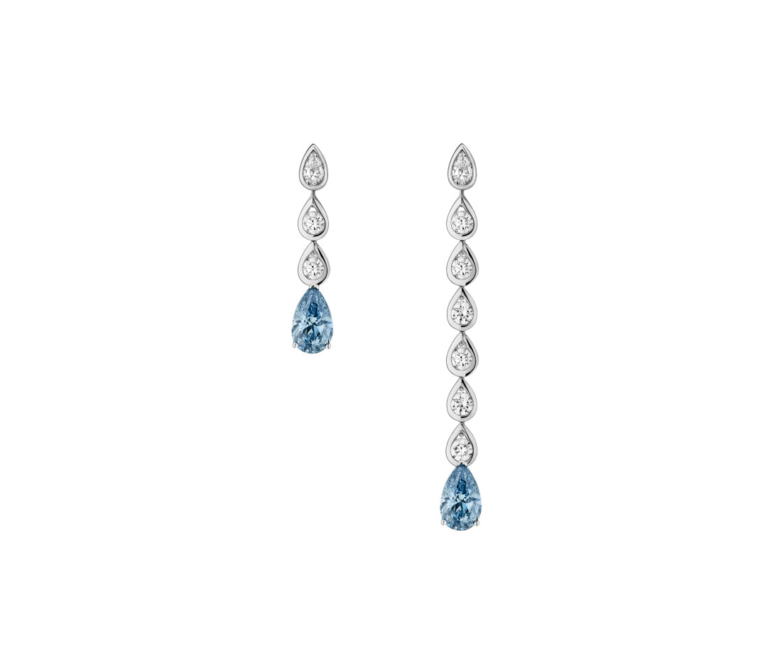 Boucles d'oreilles Water en or blanc