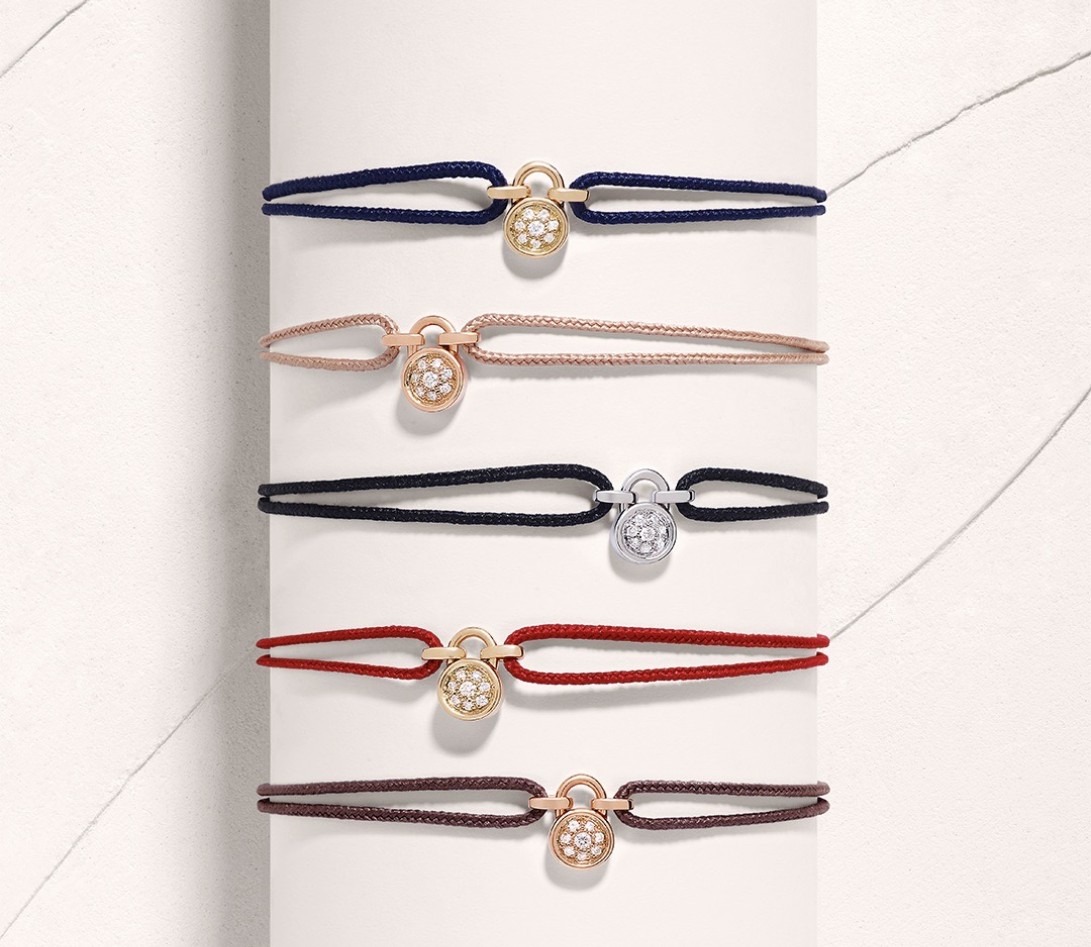 Bracelet cordon PONT DES ARTS bois fumé en or rose_COURBET - 2