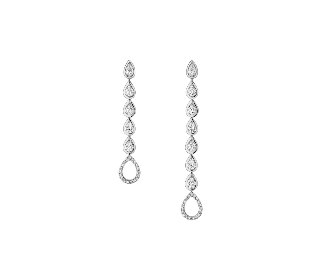 Boucles d'oreilles Water en or blanc